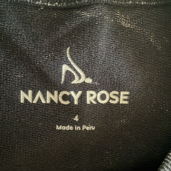 Nancy Rose Crop Oversized Black Bleach Dyed Sweatshirt size 4 - Picture 4 of 8